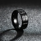 Мужское кольцо из нержавеющей стали, черное кольцо шириной 8 мм, 2022