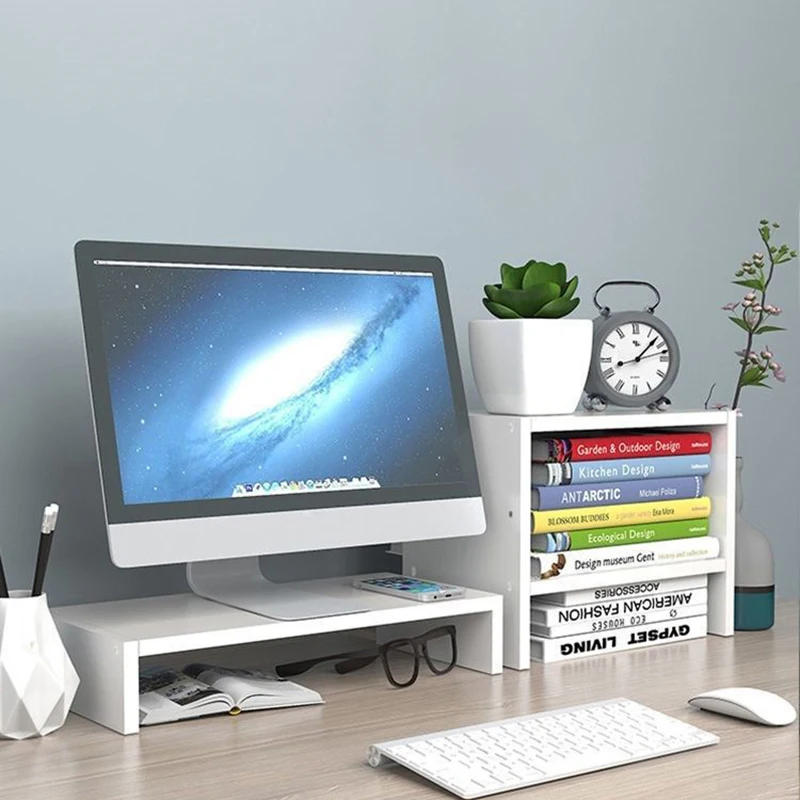 Деревянный держатель для монитора компьютера настольная подставка экрана ПК