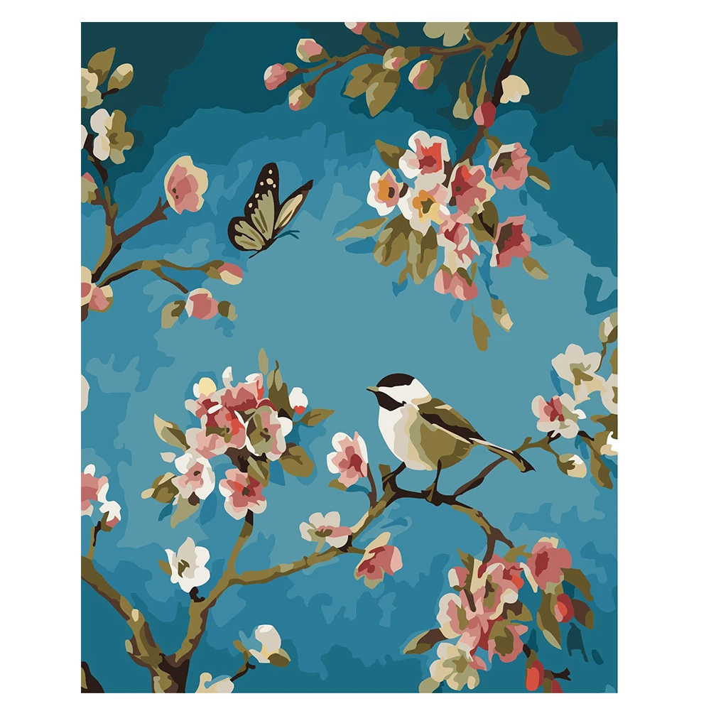 

Картина маслом в виде птиц для домашнего декора