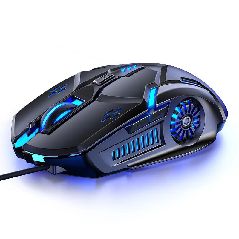 

NEWCE Mute Wired Mouse Six Keys Luminous Game E-Sports Machinery Computer Accessories