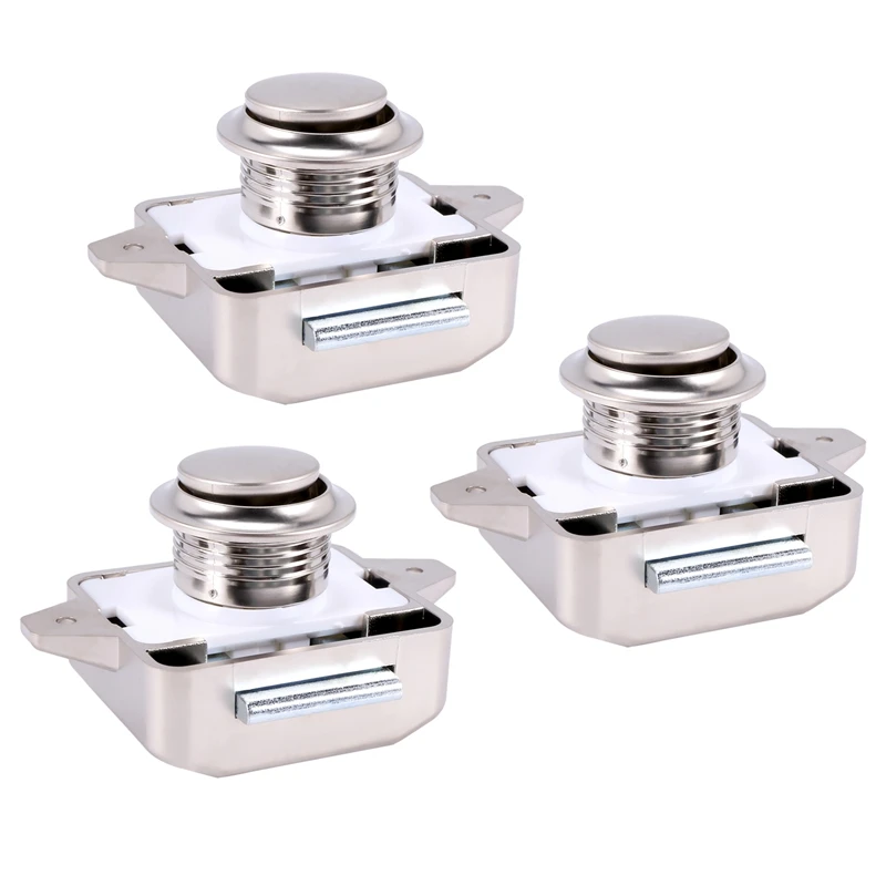 

3PCS Camper Car Push Lock Diameter 26Mm RV Caravan Boat Motor Cabinet Drawer Latch Button Locks