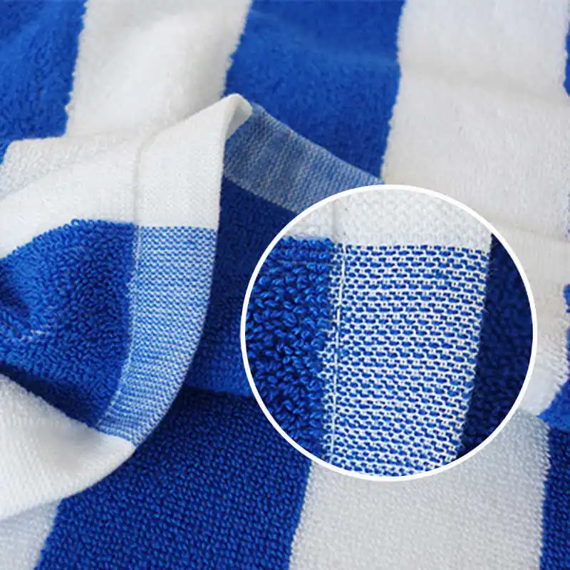 Роскошное хлопковое банное полотенце для взрослых 80x150 см тяжелое 650 г сине-белые