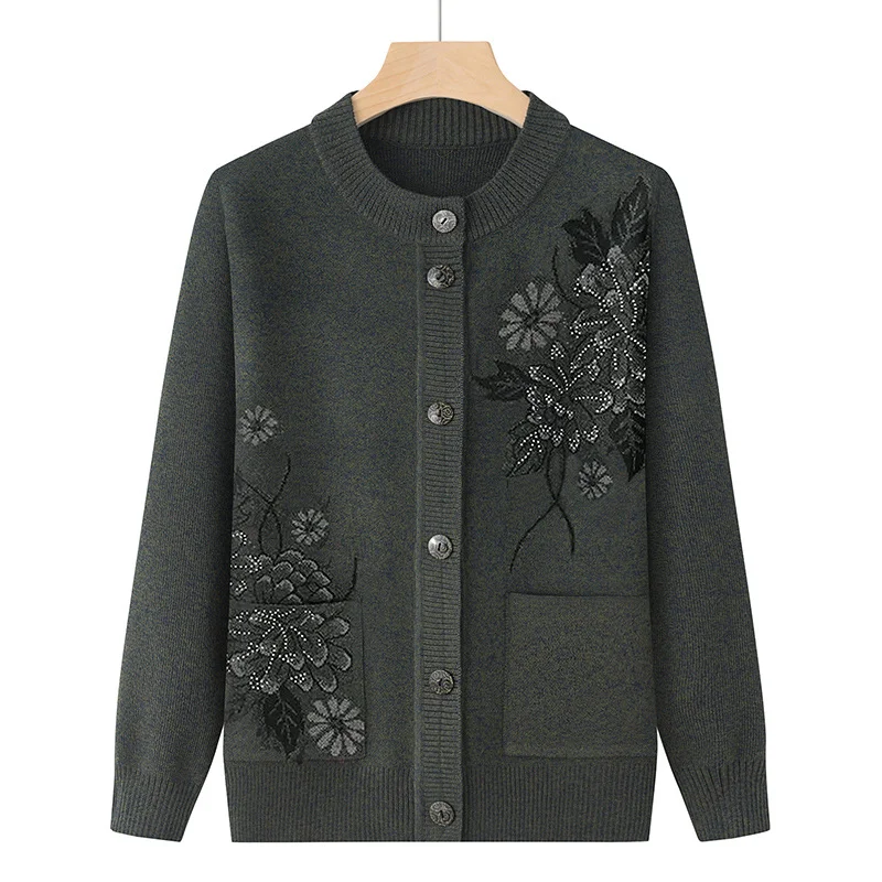 Женский свитер свободного кроя кардиган осенняя коллекция для мам среднего