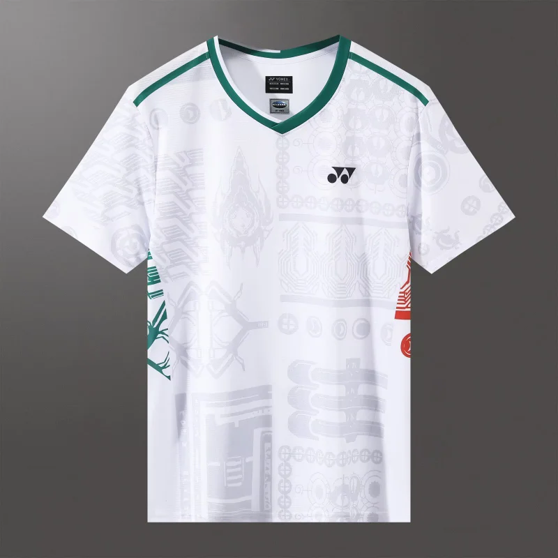 YONEX 2025 Новая одежда для бадминтона и тенниса спортивная футболка с короткими