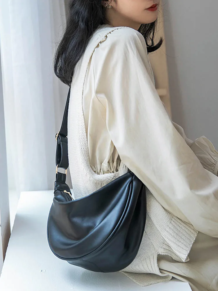 

Маленькая сумка-хобо для женщин, дизайнерский брендовый саквояж на плечо из искусственной кожи, сумочка кросс-боди для женщин, роскошный тр...