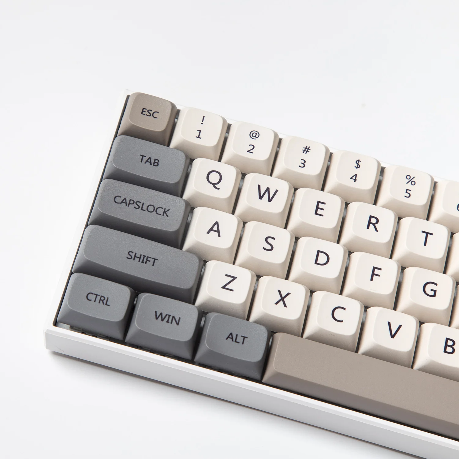 

Клавиатура XDA Profile 120 PBT по индивидуальному заказу, Минималистичная, белая, серая, английская, Японская Клавиатура, MX Переключатель
