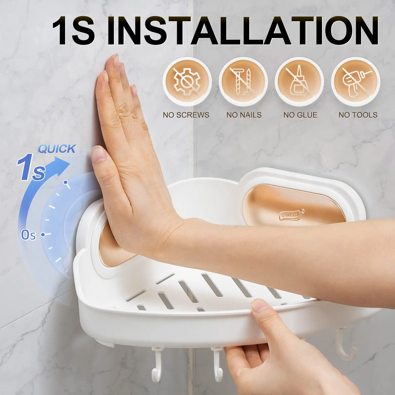 TAILI угловая душевая кабина на присоске 2 шт. полка для корзины душа в ванной