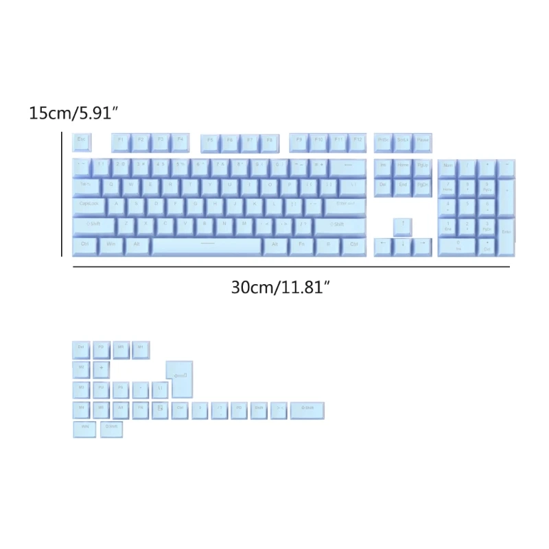 130-клавишный колпачок для ключей OEM PBT с двойной подсветкой RGB макет Mx