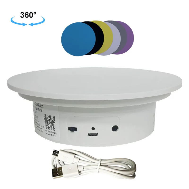 

Rotating Display Stand, USB Electric 360 Degree Photography Turntable Shooting Props for Video Vlog Products and Shows