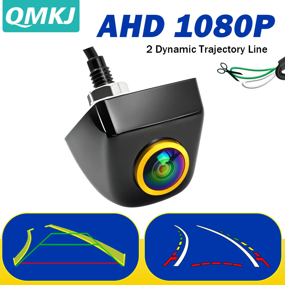 

4K CVBS AHD 1080P Автомобильный радиоприемник с динамической траекторией, камера заднего вида, движущаяся линия парковки, обратная резервная дорожка для монитора Android