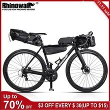 Rhinowalk Bicycle Bag Set Waterproof Handlebar Pannier Bags Frame Top Tube Bag MTB Saddle Bag Long Distance Cycling Trip Road