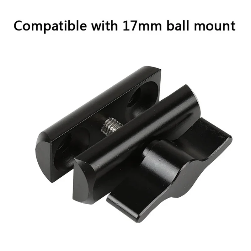 17mm Ball Head Mount with 1/4" Screw Male/Female Adapter for Gopro Hero Insta360 Action Camera Phones GPS Holder Accessories images - 3
