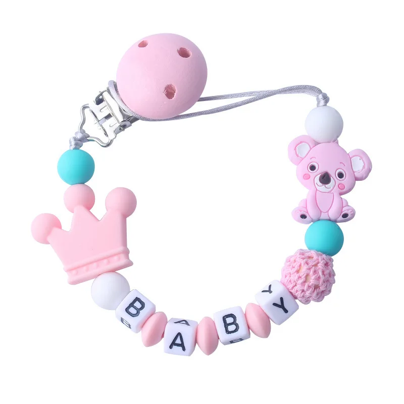 

Silicone Pacifier Clips Infant Teether Baby Pacifier Clips Koala Pacifier Chain Holder for Baby Teething Chew Toy Dummy Clips