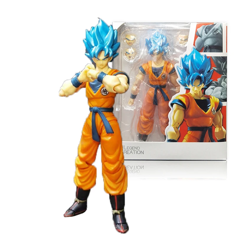 Dragon Ball Z Figure Shf Super Blue Sun Goku Super Saiyan God Action Figure Toys for Boys Kids Christmas Gift Collectible