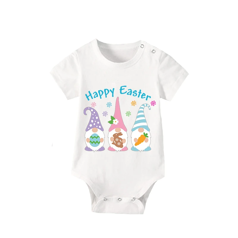 Easter Family Matching Pajamas Exclusive Design Happy Easter Gnomies Gray Pajamas Set