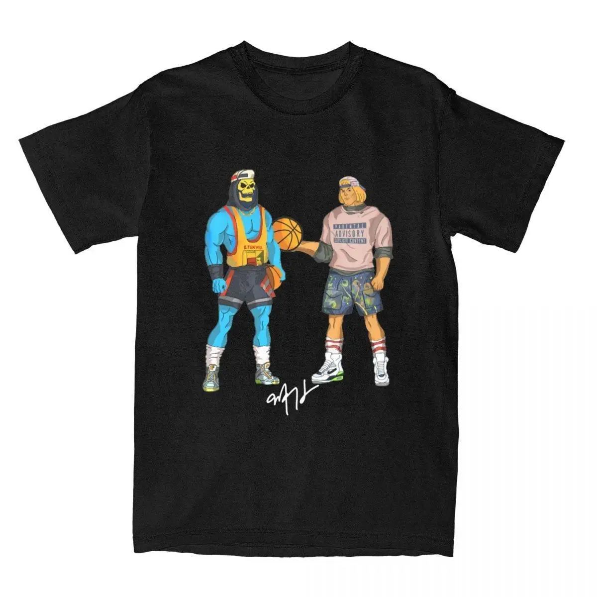 

He-Man Can't Jump Skeletor T Shirts Men's Cotton T-Shirt Crewneck Masters of the Universe Tee Shirt Short Sleeve Tops Gift Idea