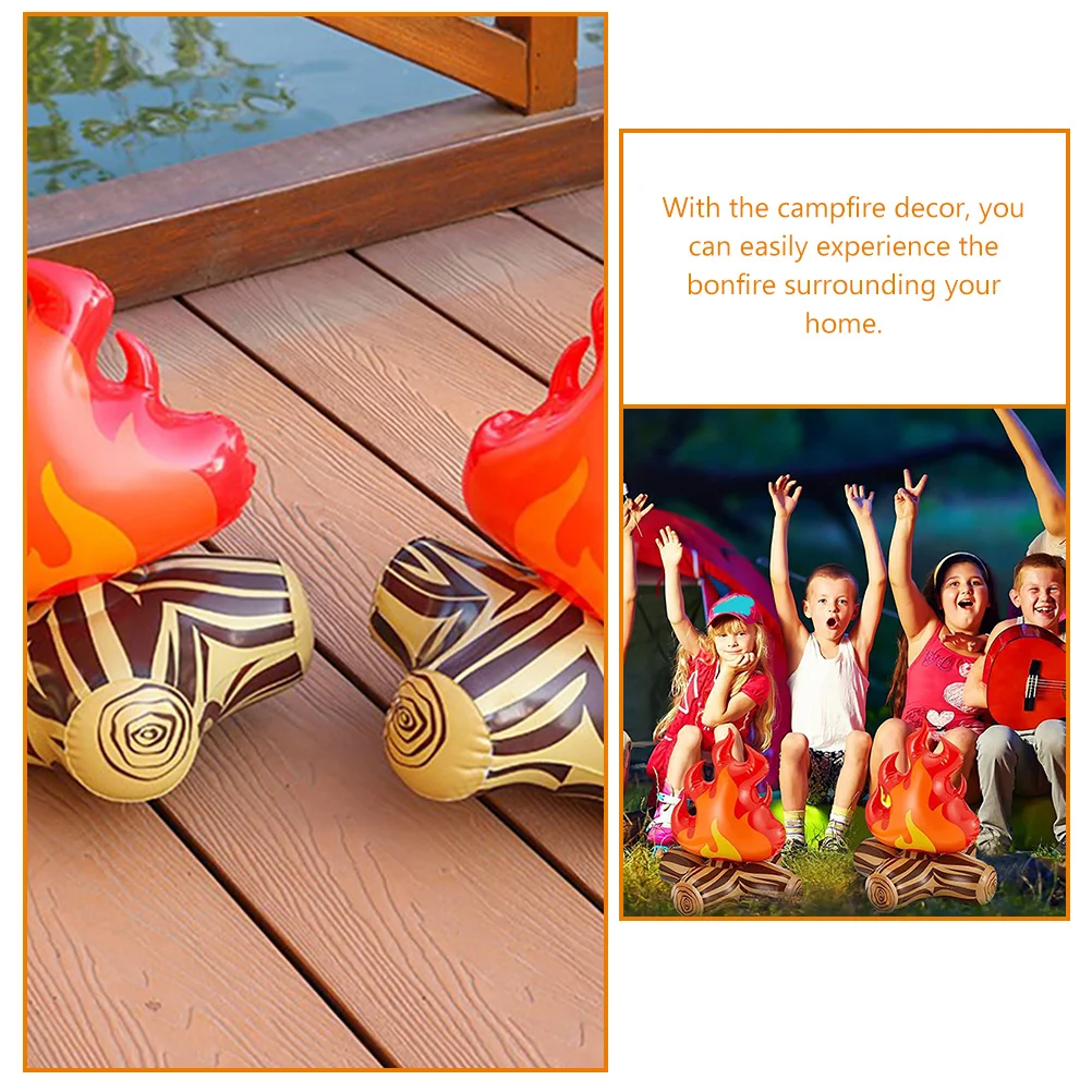 Украшение надувное пламя модель двора реквизит ПВХ костер кемпинг вечеринка