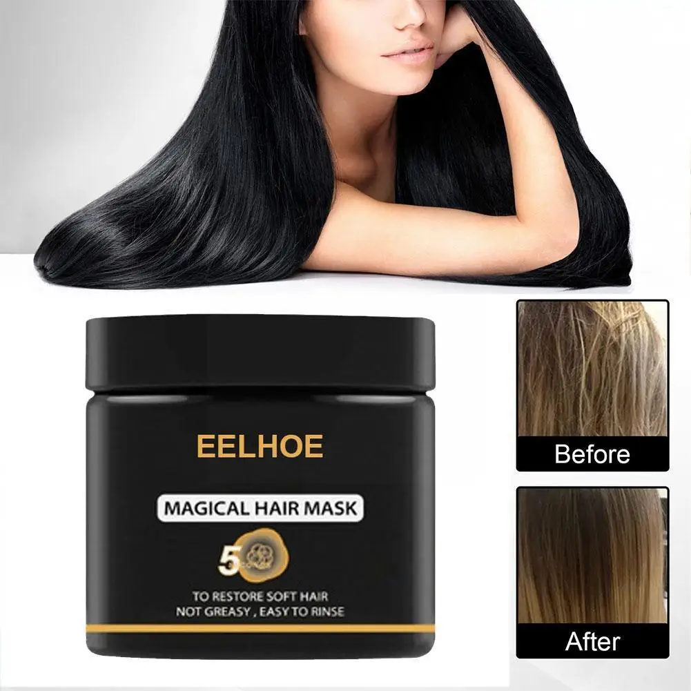 

Маска для волос EELHOE с кератином, волшебное мягкое лечение волос, здоровье, красота, уход за волосами для восстановления, сухости и сглаживания, Frizz 50 мл A0H3