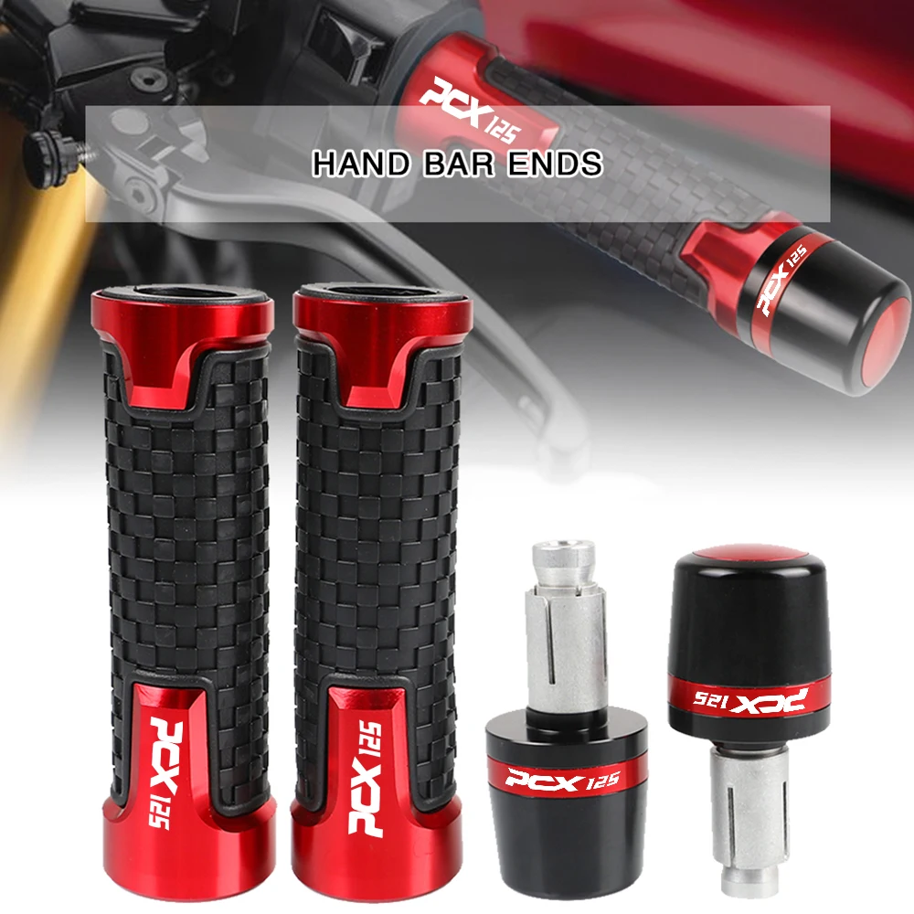 

Vibration Damper Handlebar Grips 22MM Hand end cap plug Motorcycle Parts CNC For HONDA PCX 125 ALLYEARS 2021 2020 PCX125 2019