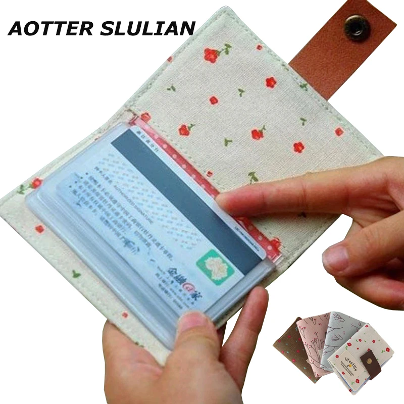 

Новый женский кошелек с функцией 20 отделений, чехол для карт, симпатичный чехол в литературном стиле для удостоверения личности, банковског...