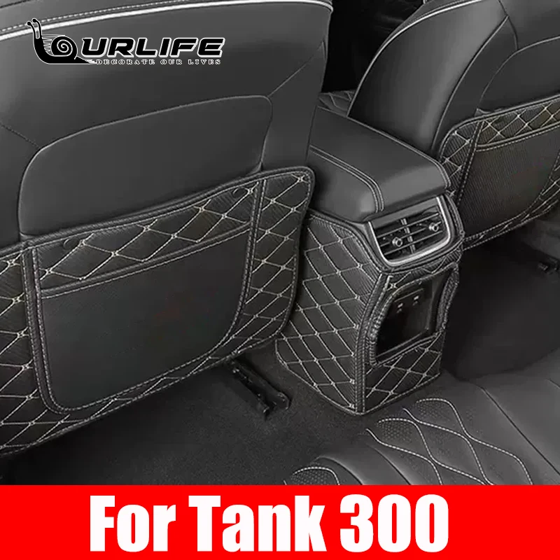 

For Great Wall GWM Tank 300 2021 2022 2023 Car Rear Seat Anti-Kick Pad Rear Seats Cover Back Protection Mat Cover Accessories