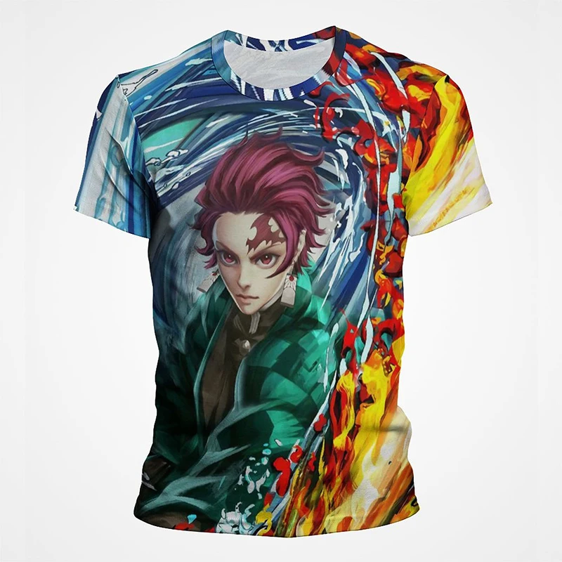 

Demon Slayer Kimetsu No Yaiba Anime Boy Girl T Shirt Fashion 3D Print Men Women Casual Short Sleeve T-Shirt Harajuku Unisex Tops