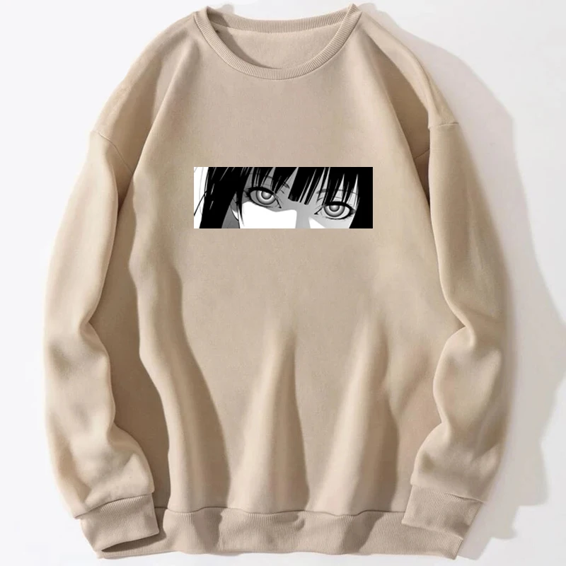 

Japanese Anime Eye Harajuku Sweatshirts Hoodie Anime Sweatshirt Korean Style Trapstar Crewneck Spring Autumn Pullover Men Jumper