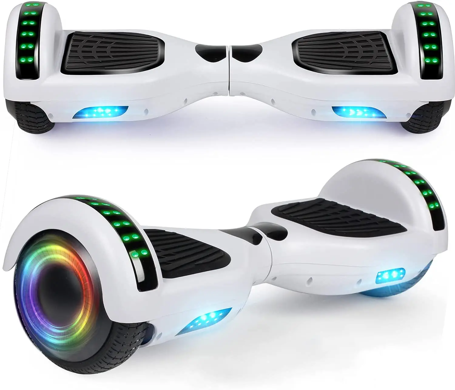 

Hoverboard, 6.5" Self Balancing Scooter Hover with Bluetooth Wheels LED Lights for Kids Adults