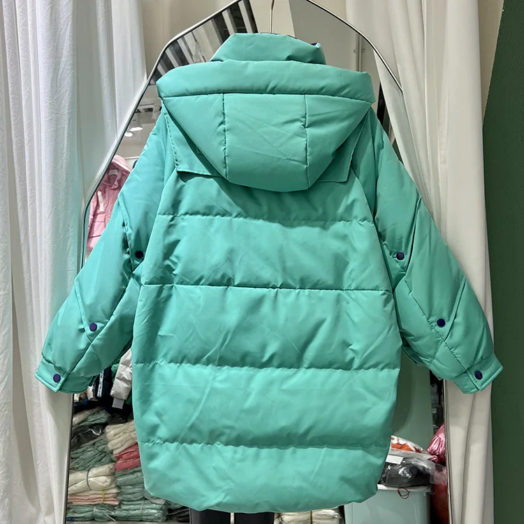 New Women Long Down Jacket Casual Style Autumn Winter Coats And Parkas Female Outwear