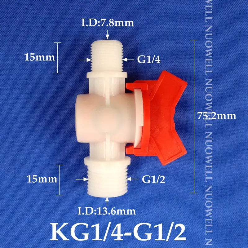1 ~ 10 шт. 1/4 &quot3/8" 1/2 &quot3/4" "двойное соединение с наружной резьбой пластиковый