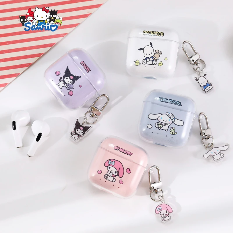 

Sanrio Kuromi Bluetooth Headset Cinnamoroll Kawaii Pochacco Anime Cartoon Cute Protective Cover Toys Girls Birthday Gifts