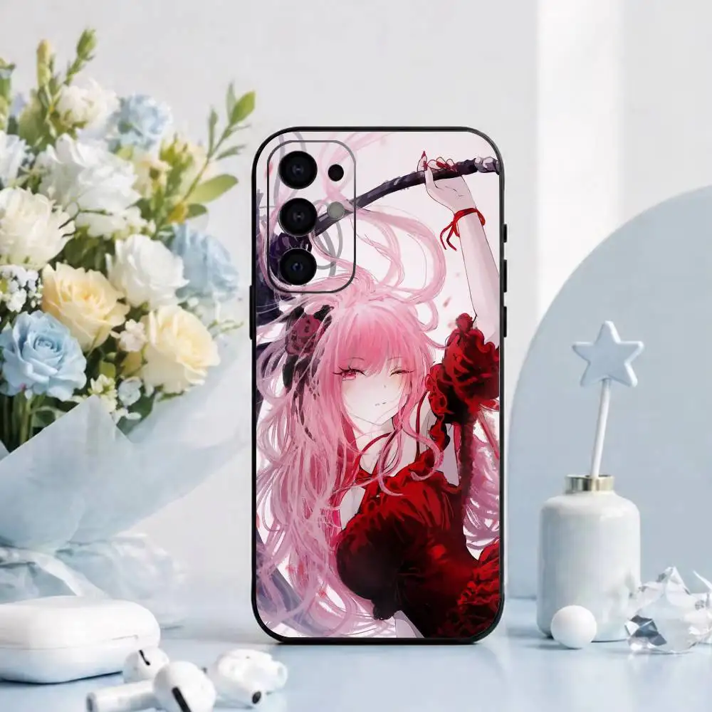 Фото Мягкий силиконовый чехол VTuber M-Mori Calliope для Samsung S26, S24, S21, S22, S23, S30, Ultra, Plus, FE, Lite - черный №5