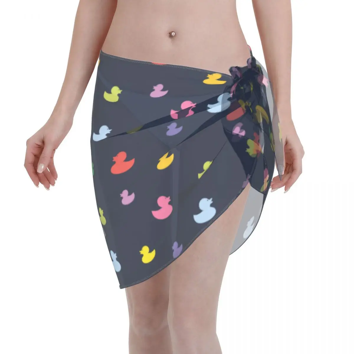 

Women Chiffon Swimwear Pareo Scarf Cute Yellow Duck Beach Wrap Sarong Skirts Casual Beach Dress Swimsuit Bikini Cover Ups