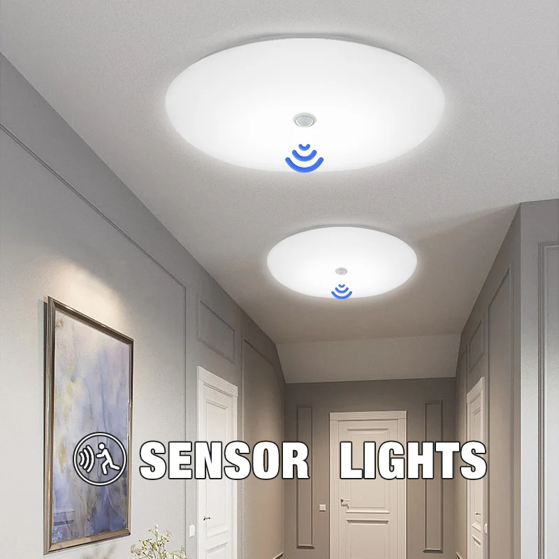 

Human PIR Motion Sensor LED Ceiling Lamp for Bedroom Corridor 220V 110V Indoor LED Induction Ceiling Lighting Fixtures for Home
