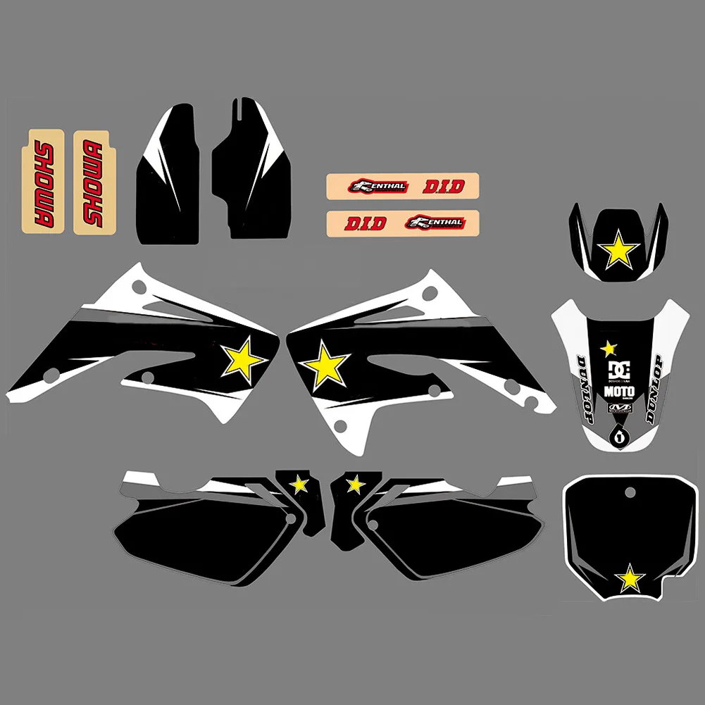 Наклейки для HONDA 85 CR 2012-2003 Графика фона и декоративные наклейки CR85 2003 2004 2005 2006 2007 2008 2009 2010 2011 2012 и далее.