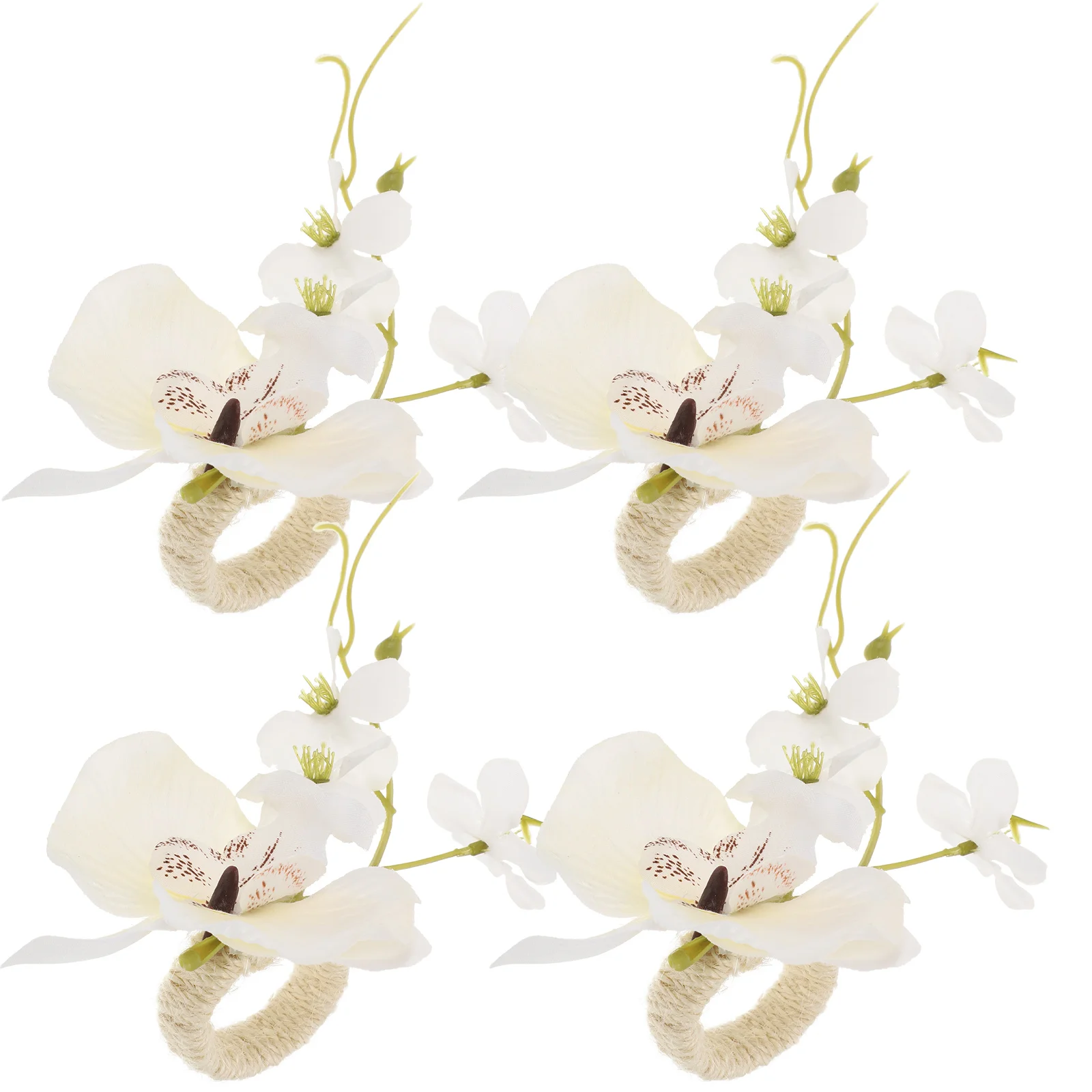 

Ring Napkin Holder Towel Buckle Rings Wedding Hand Serviette Valentine Flower Floral Party Easter Spring Farmhouse Tableware