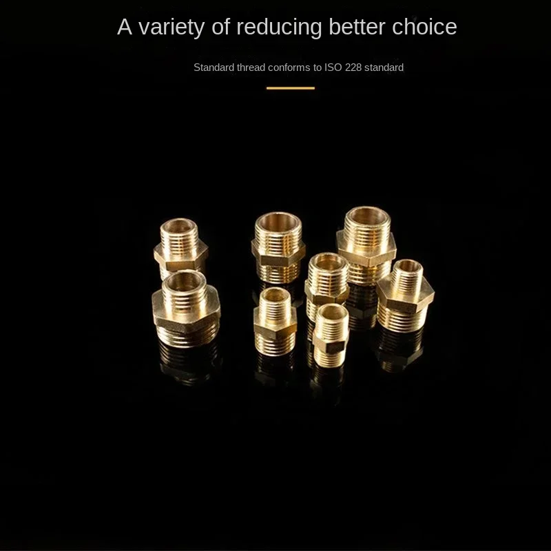 Латунный штуцер с наружной резьбой BSP 1/8 дюйма 1/4 3/8 1/2 3/4 1 дюйм редуктор для труб