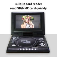 9 8 inches portable dvd player high clarity tv function built in card reader swivel screen mobile dvd player for travel