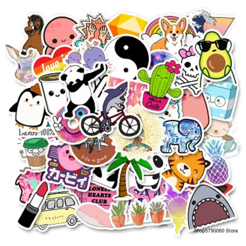

50 pcs/pack non-repeating Fashion Style Graffiti Stickers For Moto car & suitcase cool laptop stickers Skateboard sticker