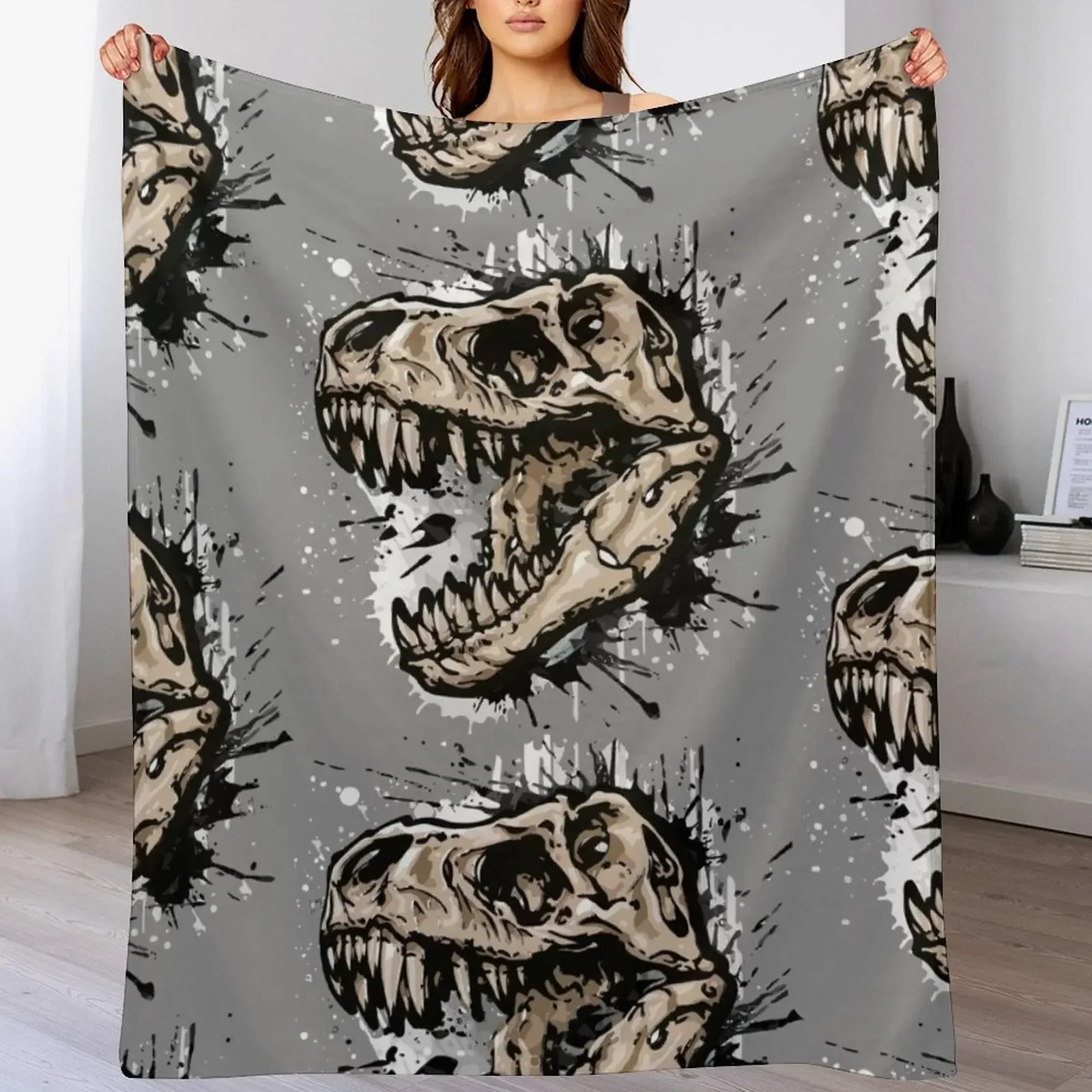 Динозавр - тираннозавр рекс trex t-rex Плед Одеяла из фланелевой ткани и летние