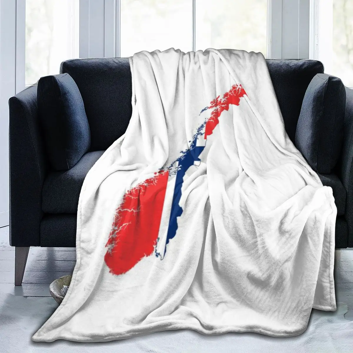 Ультрамягкое Флисовое одеяло с изображением флага Норвегии