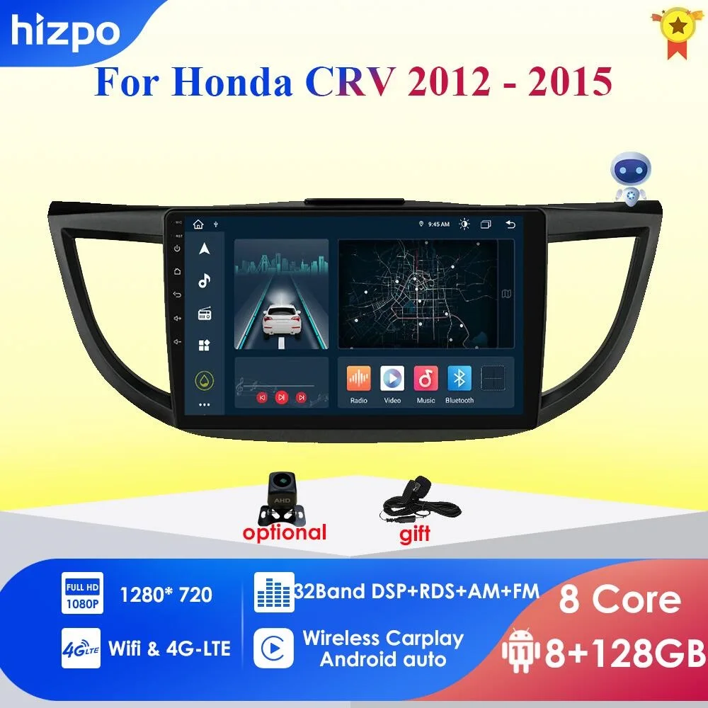 

2 din Car Radio Multimedia Player Android 10 AutoRadio GPS for Honda CRV CR-V 2012 2013 2014 2015 2DIN Stereo Wifi Map 4G LTE FM
