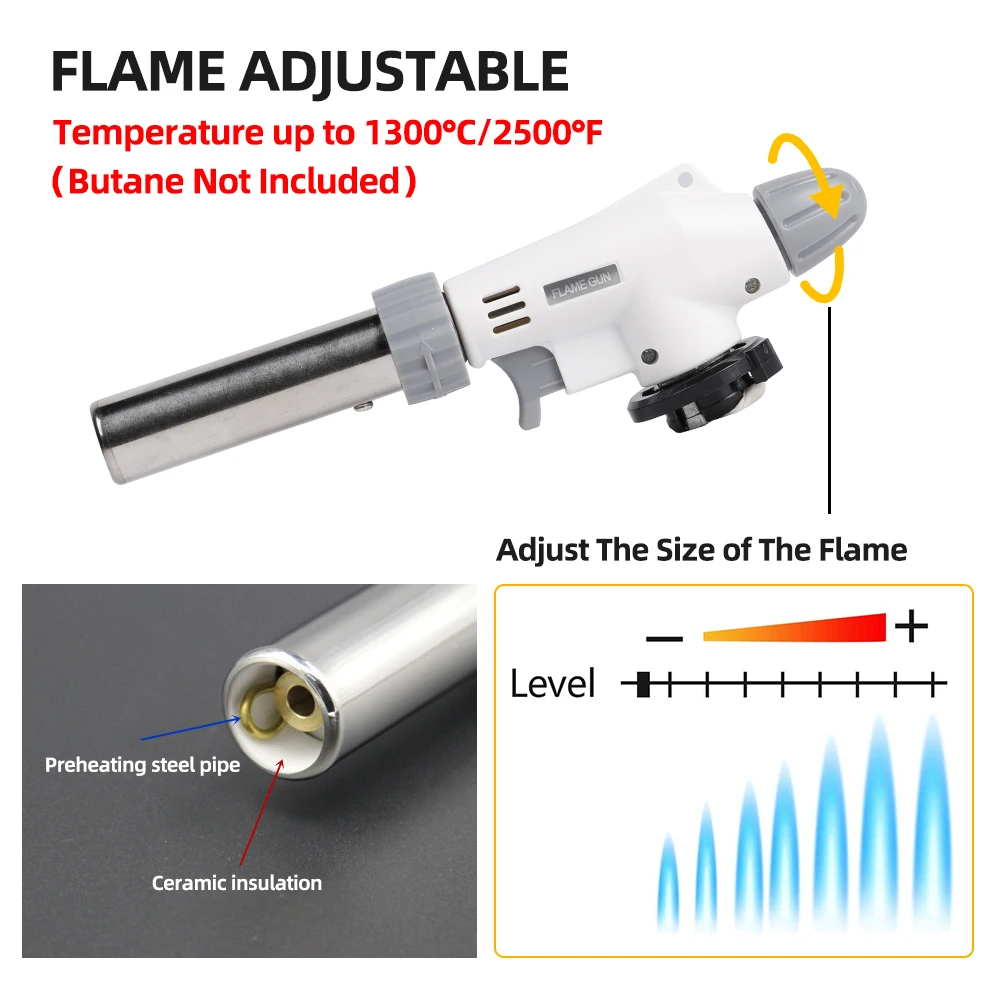 Газофонарь для приготовления пищи зажигалка с автозажиганием Бутановая