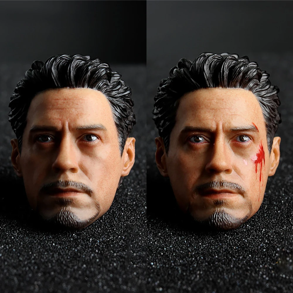 

In Stock JXtoys 025 1/6 Scale Soldier Tony Head Sculpture Battle Damaged /Normal Version For 12 Inch Action Figure Male Body
