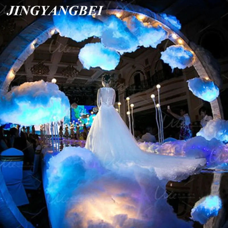 

Artificial cotton cloud ornaments DIY wedding Christmas day party shopping mall window bar 4S shop decoration