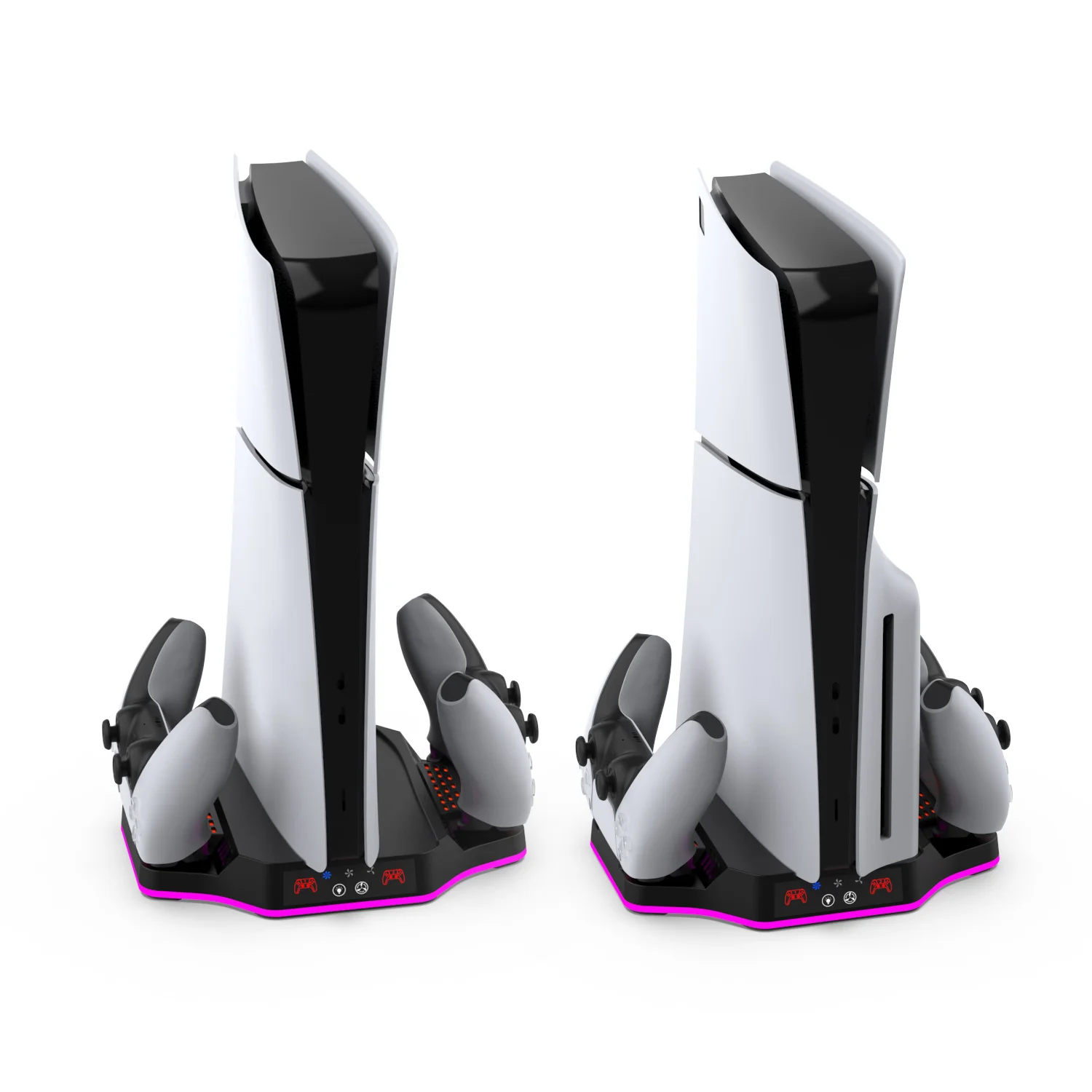 Вертикальная охлаждающая подставка для PS5 с вращающимся 3-скоростным эффектом