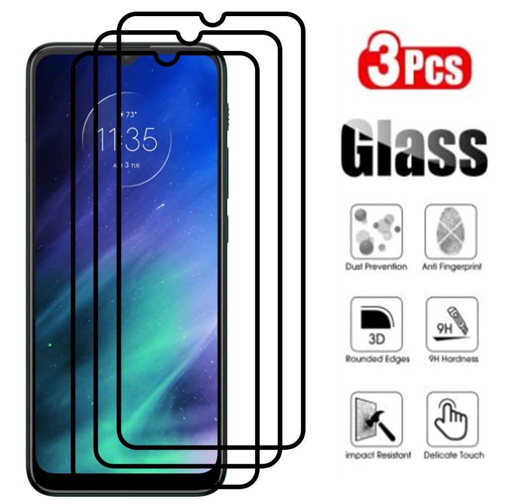 

Закаленное стекло с полным покрытием для Motorola One Fusion Plus Z4 E6 G7 G8 Power Play Plus E6S One Action Hyper, Защитная пленка для экрана, 3 шт.
