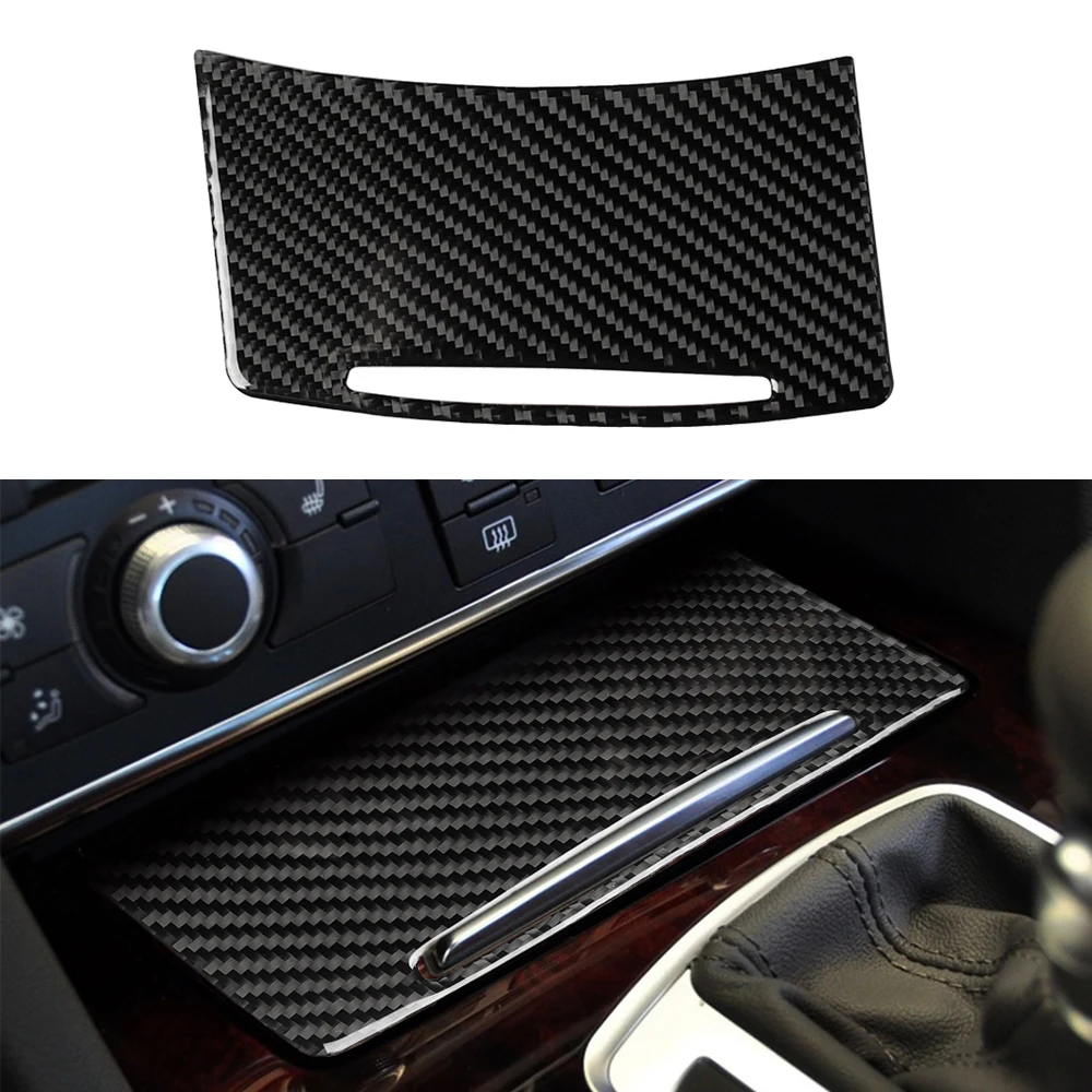 

Gear Shift Front Storage Box Decoration Sticker Cover Decal Trim Sticker for Audi A6 2005-2011 Car Accessories Carbon Fiber