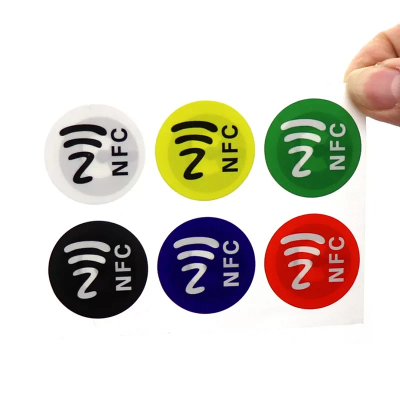 

(6 шт./лот) NFC-наклейки NTAG213 NFC-метки, клейкая этикетка, наклейка, универсальная этикетка Ntag 213 RFID-метка для всех NFC-телефонов