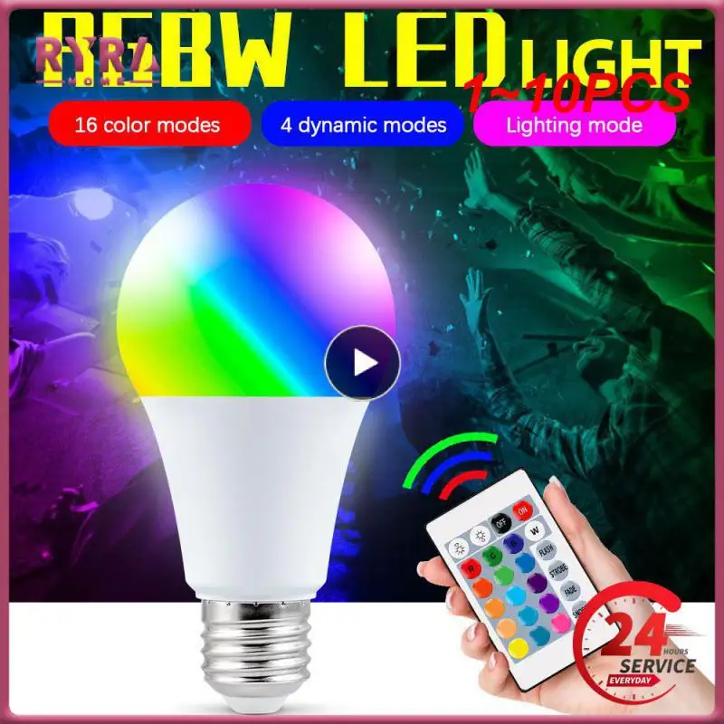 

Лампочка для прожектора с RGB-подсветкой, 220 В, 5 Вт, 10 Вт, 15 Вт, с регулируемой яркостью